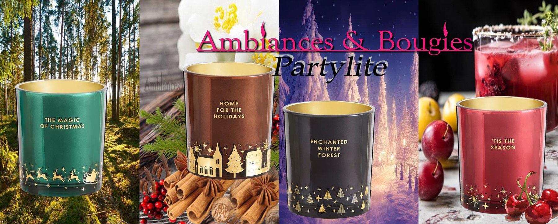 Partylite pots bougies parfumées