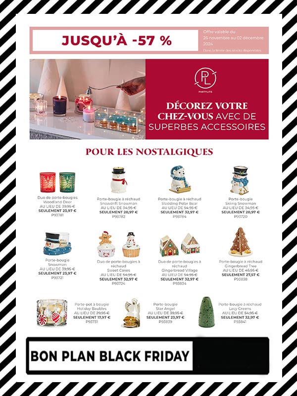 Accessoires Black Friday Partylite